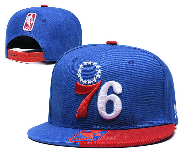 NBA Philadelphia 76ers Snapbacks Hat Blue Red - thehatslover