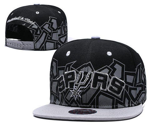 NBA San Antonio Spurs Snapbacks Hat Black Silver - thehatslover