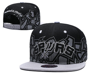 NBA San Antonio Spurs Snapbacks Hat Black Silver - thehatslover