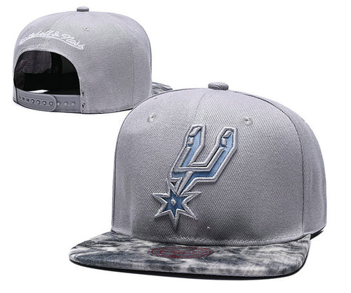 NBA San Antonio Spurs Snapbacks Hat Light Grey - thehatslover