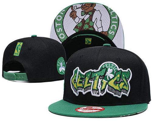 NBA Snapbacks Hat Boston Celtics Green Black - thehatslover