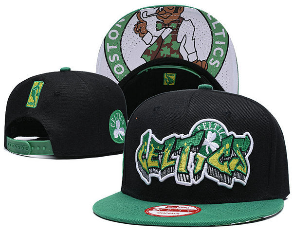 NBA Snapbacks Hat Boston Celtics Green Black - thehatslover