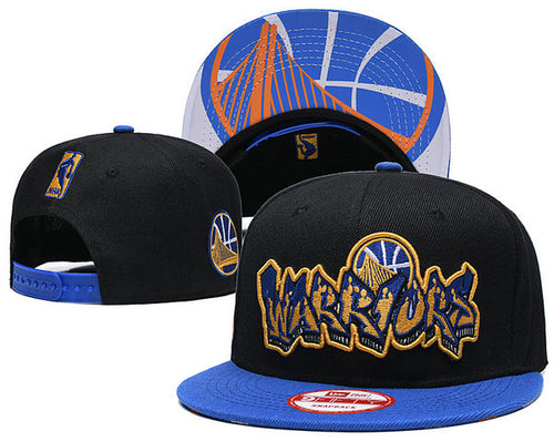 NBA Snapbacks Hat Golden State Warriors Black Blue - thehatslover