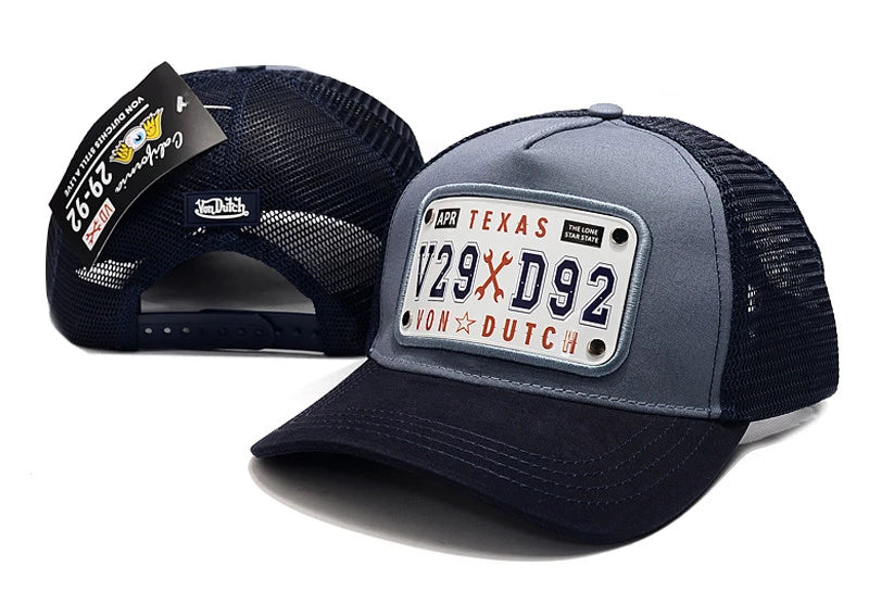 Von Dutch Texas Snapbacks Hat Black Grey - thehatslover